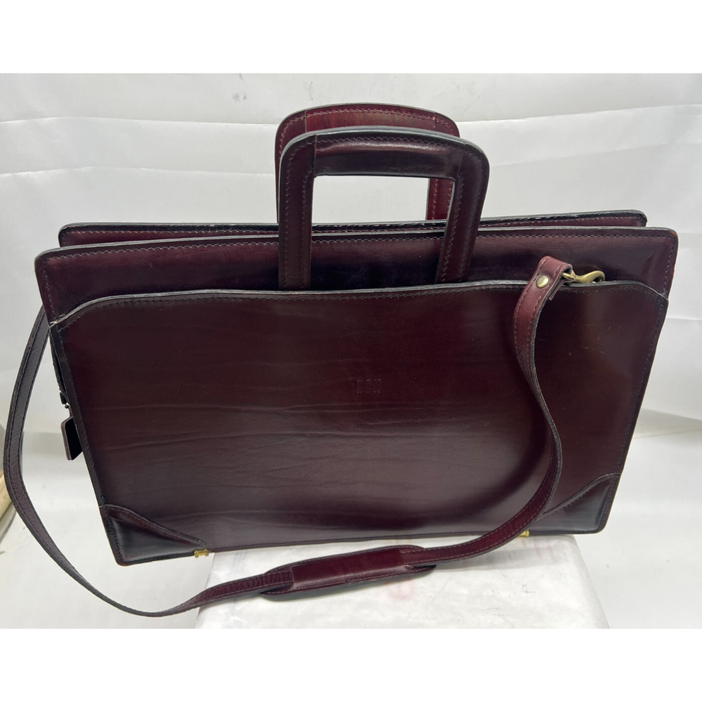 SCHLESINGER Brothers full cow hide grain leather bag Briefcase